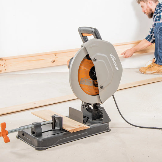 Evolution Power Tools 14 inch, 15 Amp, Multi-Material Chop Saw, R355CPS