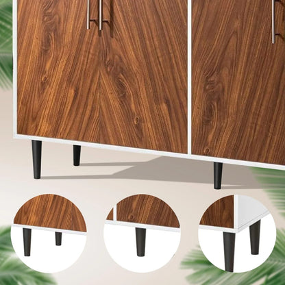 Catrimown Sideboard Buffet Cabinet, Mid-Century Modern White Sideboard Storage Cabinet, Sideboard and Buffet for Living Room, white