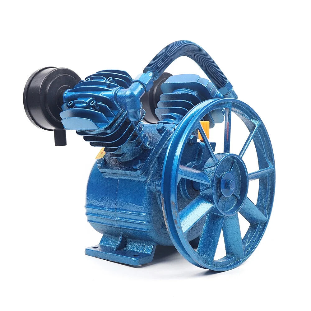 2 Piston Air Compressor Head Pump V Style Twin Cylinder Single Stage 2-HP 115PSI