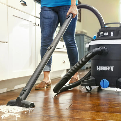 HART 10 Gallon 6 Peak HP Poly Wet/Dry Vacuum, VOC1012PF 3703