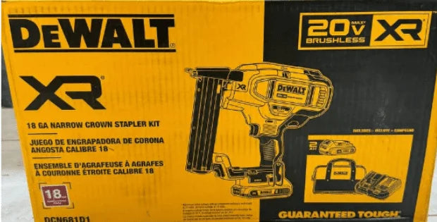 DEWALT 20V MAX Narrow Crown Stapler Kit, 18GA DCN681D1