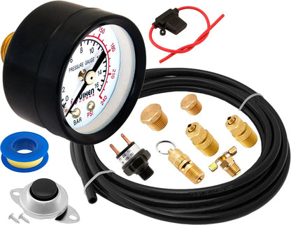 Vixen Horns OCTOPOD Train Horn Kit for Trucks/Car/Semi. Complete Onboard System- 200psi Air Compressor, 3 Gallon Tank, 8 Trumpets. Super Loud dB. Fits Vehicles like Pickup/Jeep/RV 12v VXO8330/8124XC