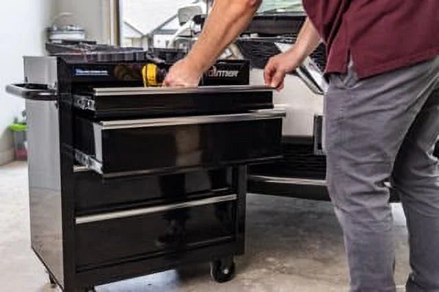 Frontier 26-inch 4-Drawer Base Cabinet Tool Chest, Metal, Black