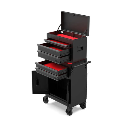Hyper Tough 20-Inch 5-Drawer Steel Tool Chest with Ball-Bearing Slides, 300 lb Capacity, Black