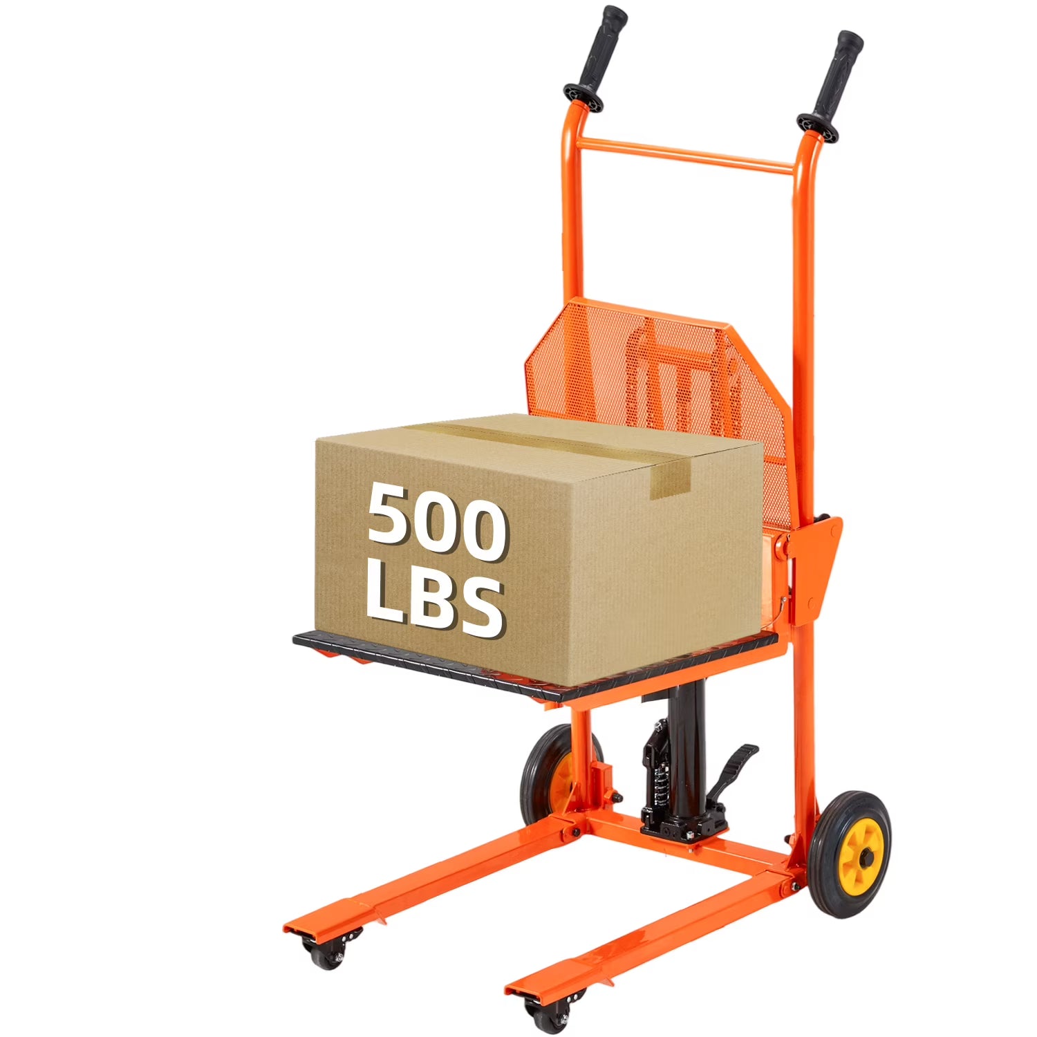 AECOJOY Hydraulic Material Lift Pallet Truck 500 Lbs,Lift Table Cart,32" Max Lift Height Pallet Truck Jack with Lockable Swivel Casters - Ideal for Warehouse, Workshop and Garage Use