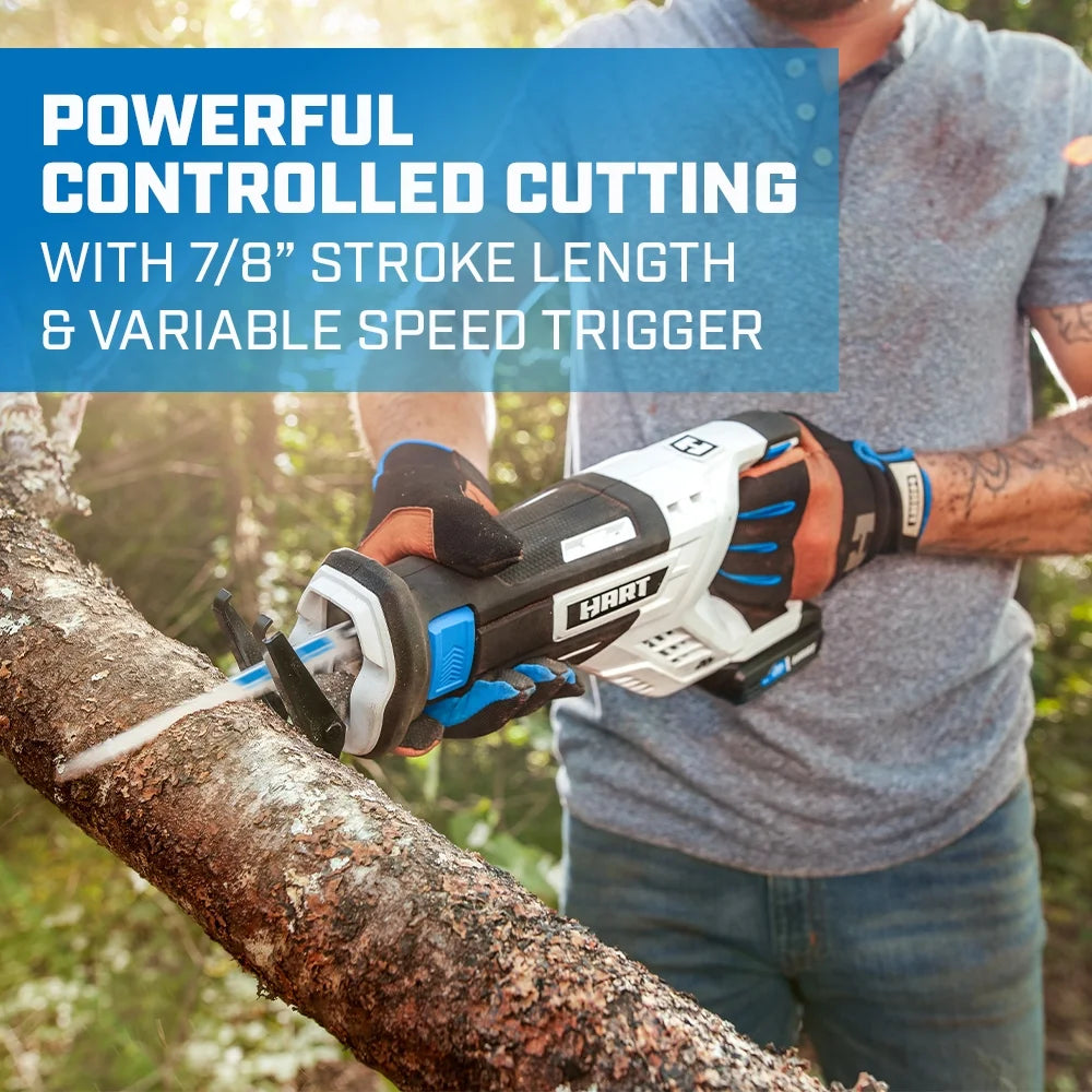 HART 20 Volts 4-Tool Battery-Powered Combo Kit, (2) 1.5Ah Lithium-Ion Batteries