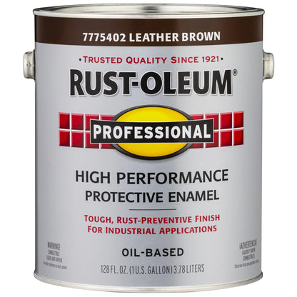 2 Pack, Leather Brown, Rust-Oleum Professional High Performance Gloss Protective Enamel Paint- Gallon